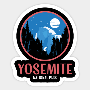 Half Dome Yosemite National Park Retro Vintage Design Gift Sticker